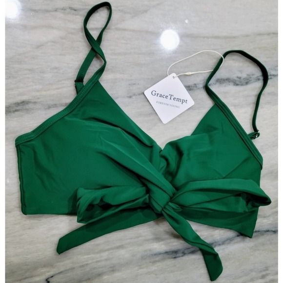 Grace Tempt Green High Waisted Bikini Small NWT - Picture 3 of 9